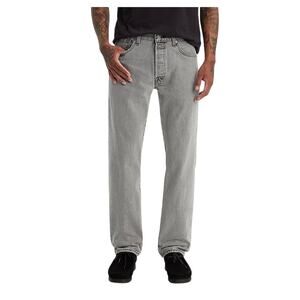 Levi's 501 Gray Button Fly Original Fit Jeans, Straight Leg, Men's 30x30